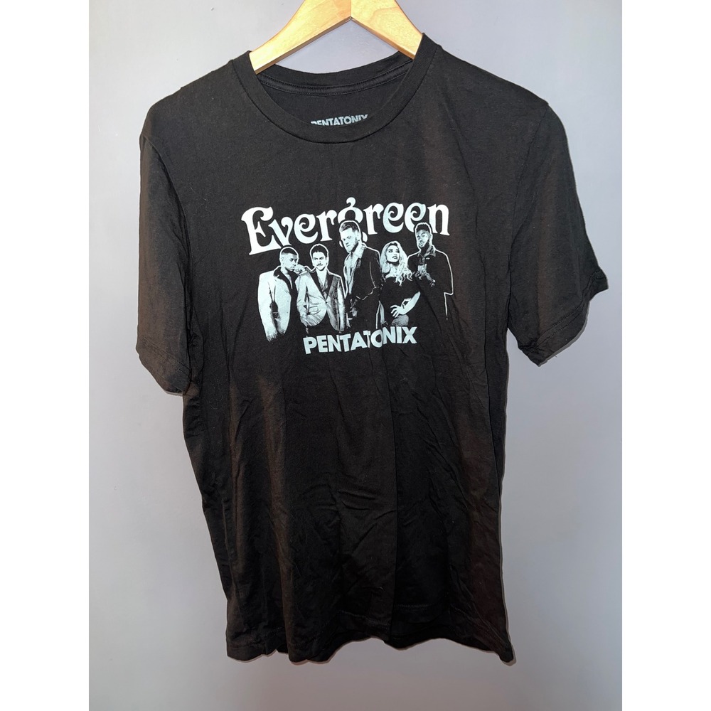 Pentatonix Evergreen Christmas Tour 2021 Graphic T-Shirt Black Mens Large Cotton
